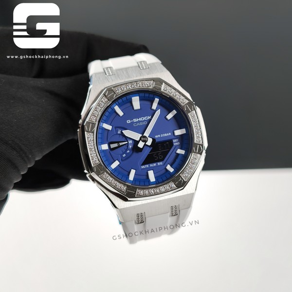 Bộ vỏ GA-2100 AP- Mặt nạm đá- Dây cao su trắng Bộ vỏ GA-2100 AP- Mặt nạm đá- Dây cao su trắng