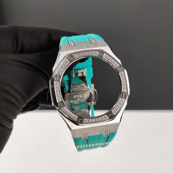 Bộ vỏ GA-2100 AP - Gen 4 - Bộ thép nạm đá - Dây cao su xanh Tiffany Bộ vỏ GA-2100 AP - Gen 4 - Bộ thép nạm đá - Dây cao su xanh Tiffany